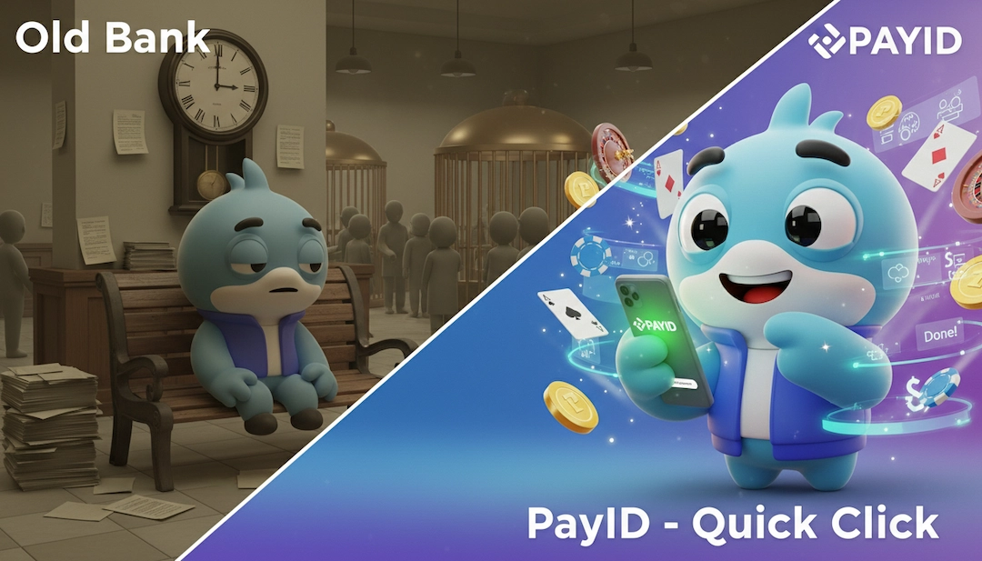 Comparison of slow bank transfer and instant PayID casino deposit in Australia